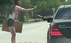 Strandedteens - Hitchhiking teen needs a ride