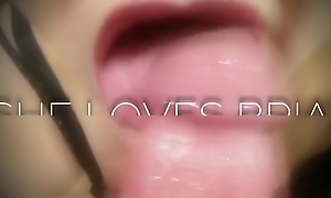 Adorable teen swallows stepdaddy's warm cum and thanks him from here