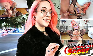 GERMAN SCOUT - CRAZY PINK HAIR GIRL PICKUP With an increment of FUCK FOR Assets