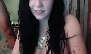 Hot brunette teen fucks on live cam