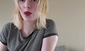 Teen begs be required of daddy's cum joi